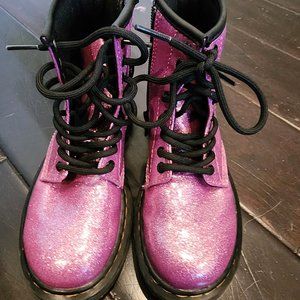 Dr. Martens Iridescent Crackle Blue Purple Oil 1460 Pascal Suede Combat Boot